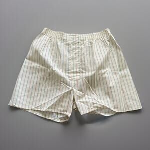 NOS Vintage Boxer Shorts 1970s Permanent Press Size 38 Beige Stripe